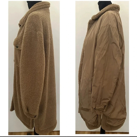 Sebby Collection Reversible Teddy Sherpa Jacket - Size L - Picture 5 of 7